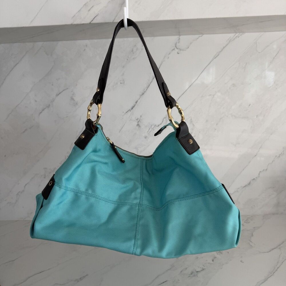 JPK Paris 75 Nylon Hobo Bag Teal Y2K Boho Chic Street Style Bold
